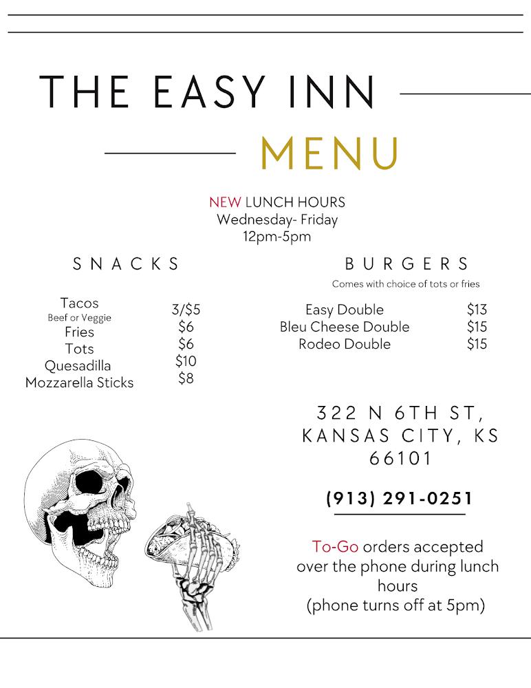 The Easy Inn Menu image 1